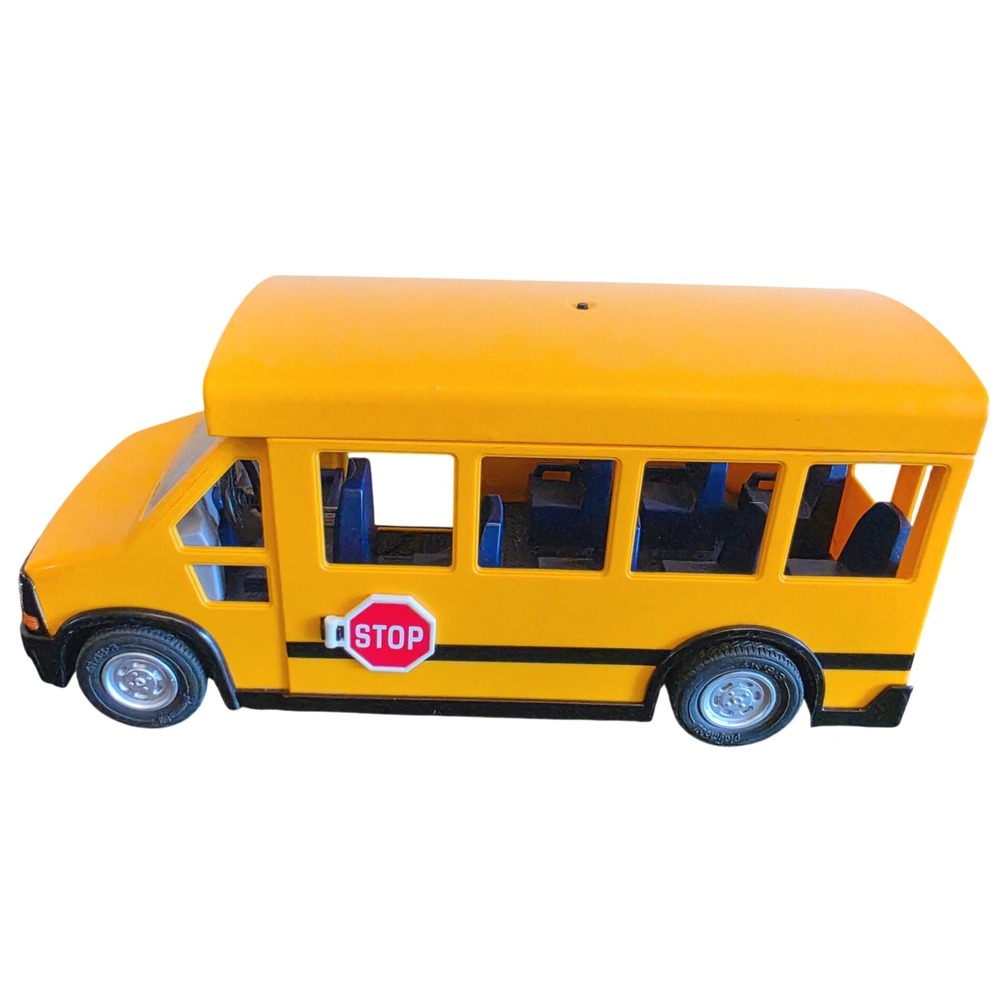 Playmobil City Life School Bus 5940 Yellow Vehicle Removable Roof 11 Inch